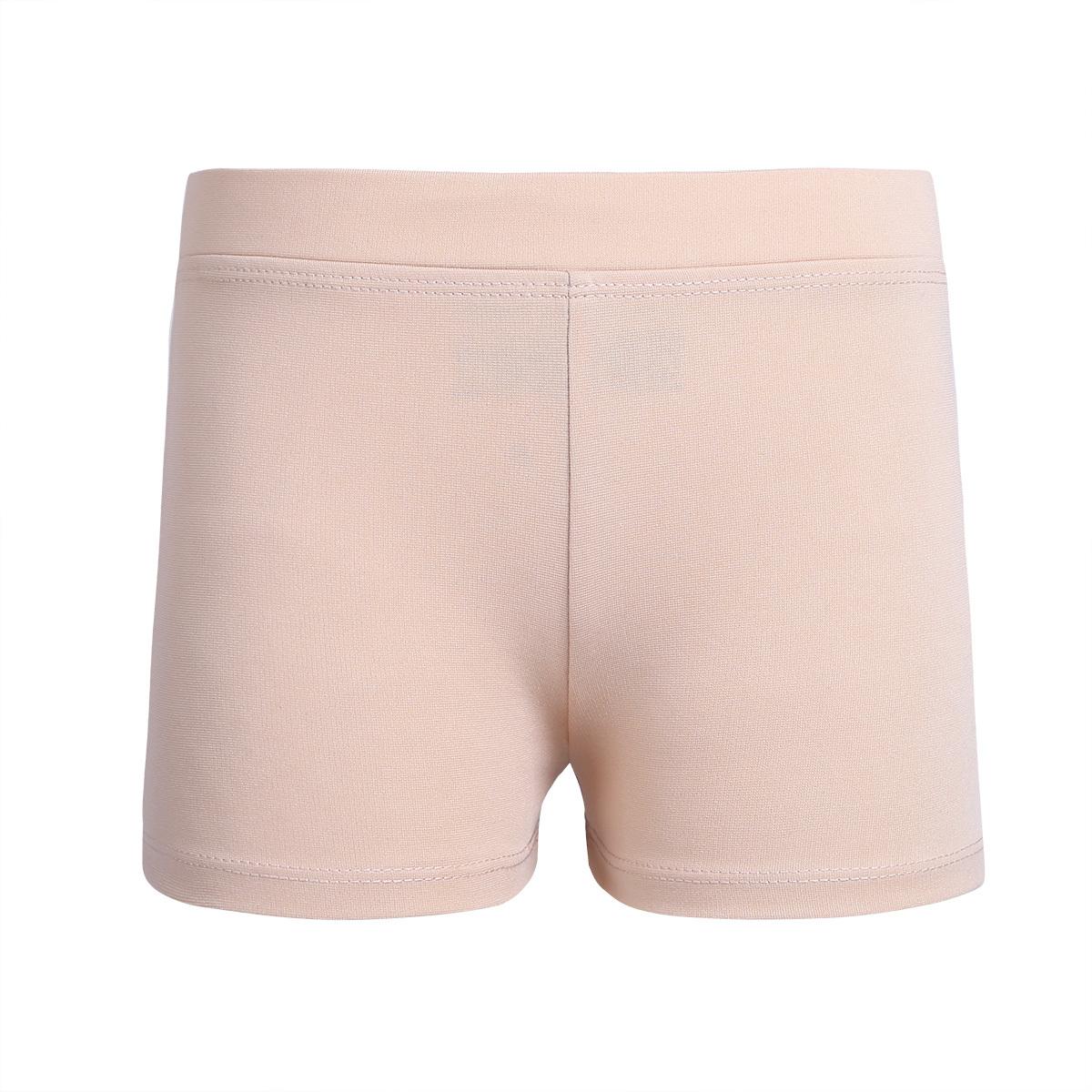 YOOJIA Grote Meisjes Gymnastiek Sport Ballet Dans Stretch Shorts Workout Hardlopen Hotpants 8-10 Years nude