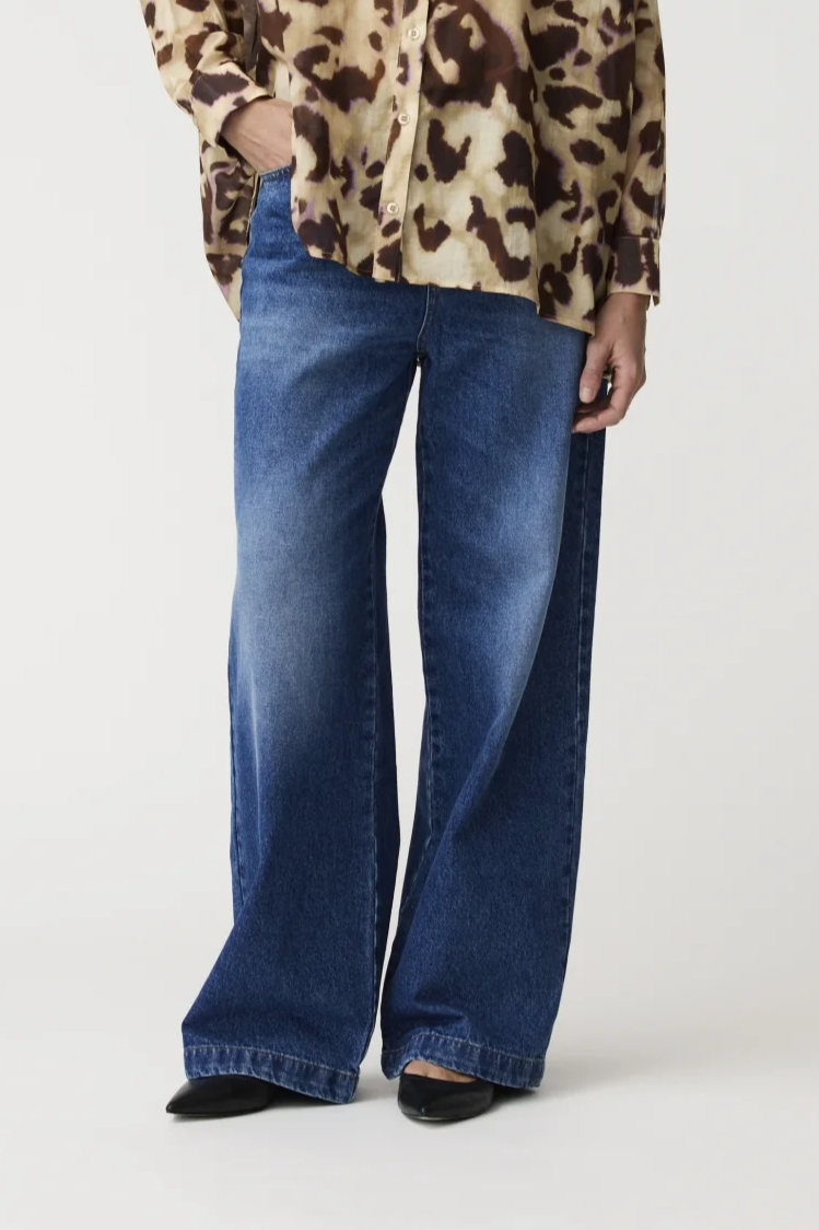 Alchemist Damen vegan Jeans Star Dunkelblau Vintage