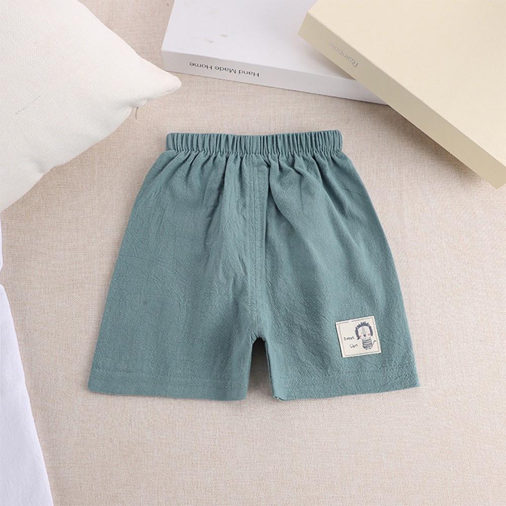 Freshfree Koreaanse stijl kinderen elastische taille shorts unisex jongens meisjes cartoon bedrukte casual korte broek 80 groen