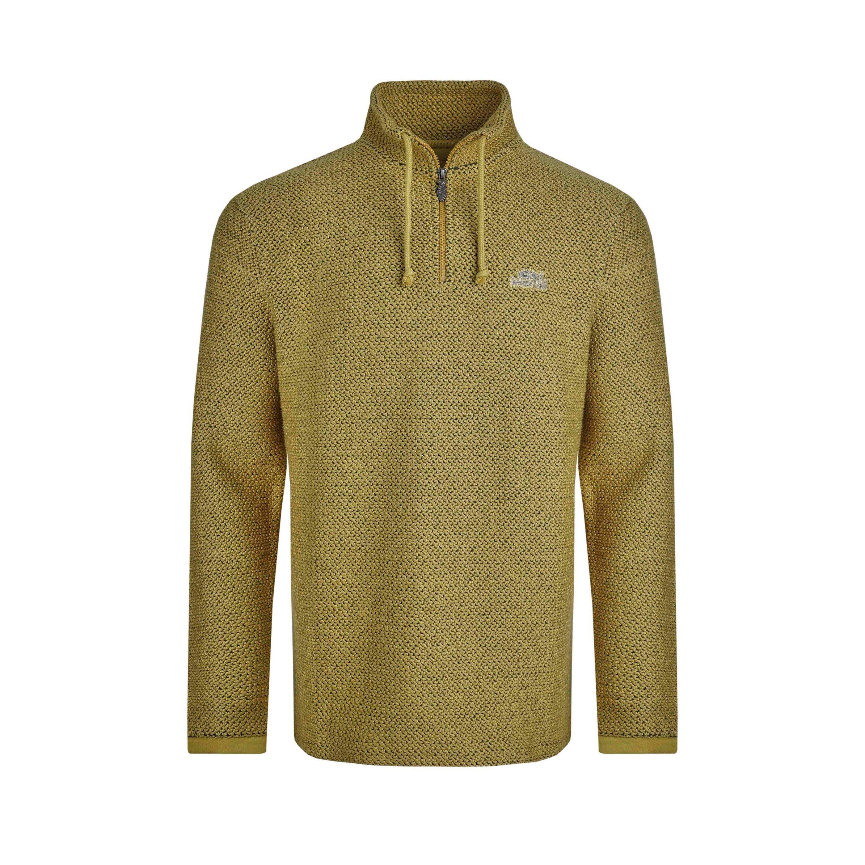 Pertemba FR - Apparel Weird Fish Heren Cruiser Macaroni Kwart Rits Pullover 3XL mosgroene kleur