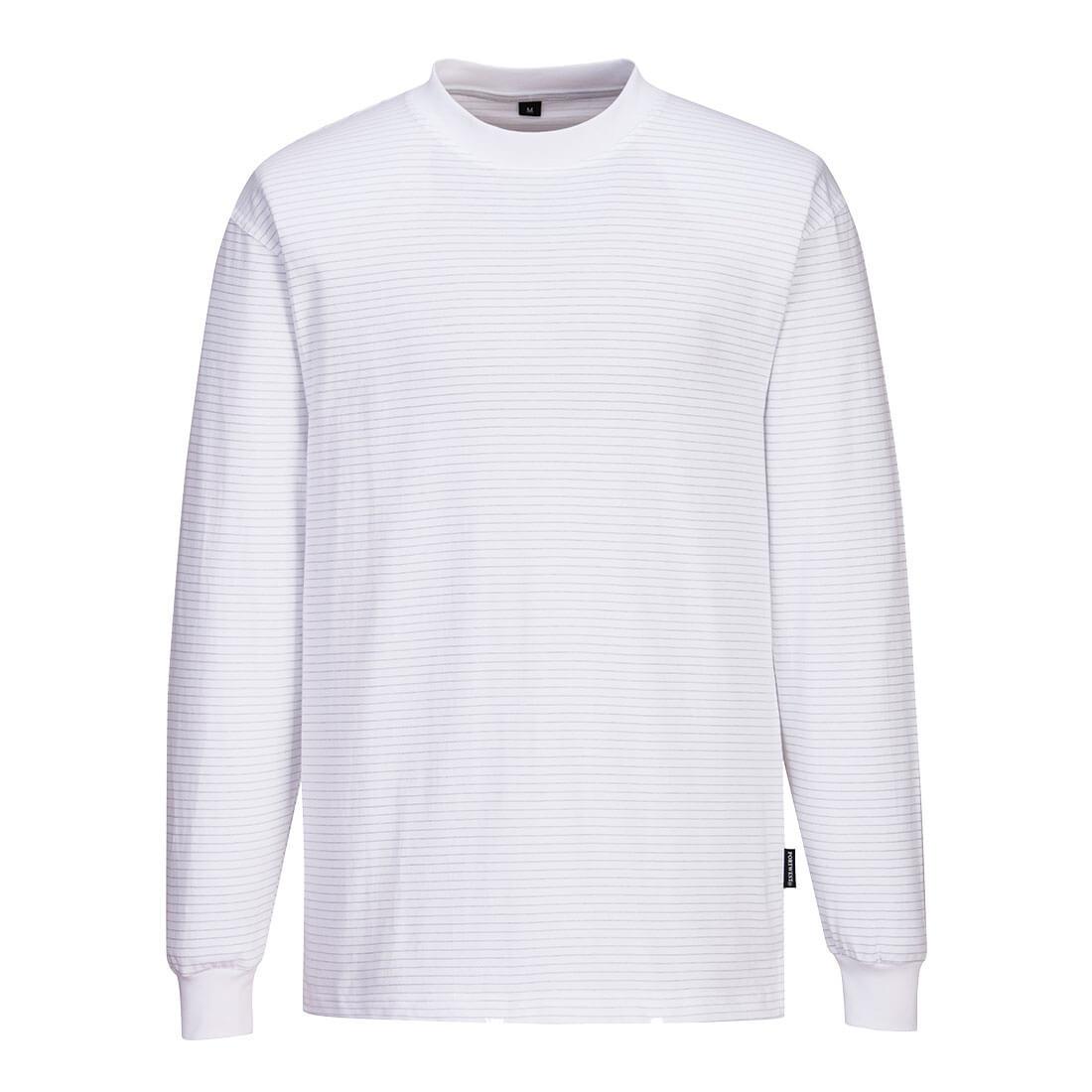 Portwest Heren antistatisch T-shirt met lange mouwen L wit