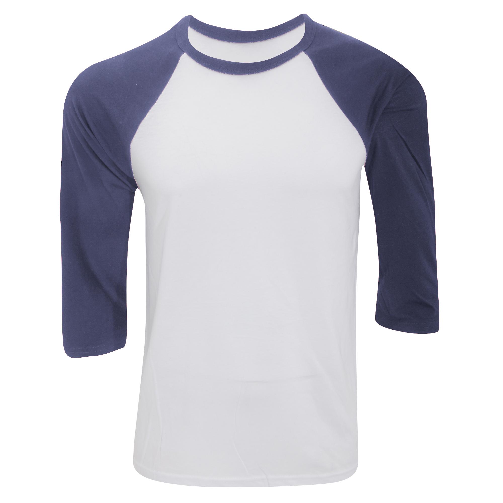 Bella + Canvas Canvas Heren honkbal-T-shirt met 3/4 mouwen M