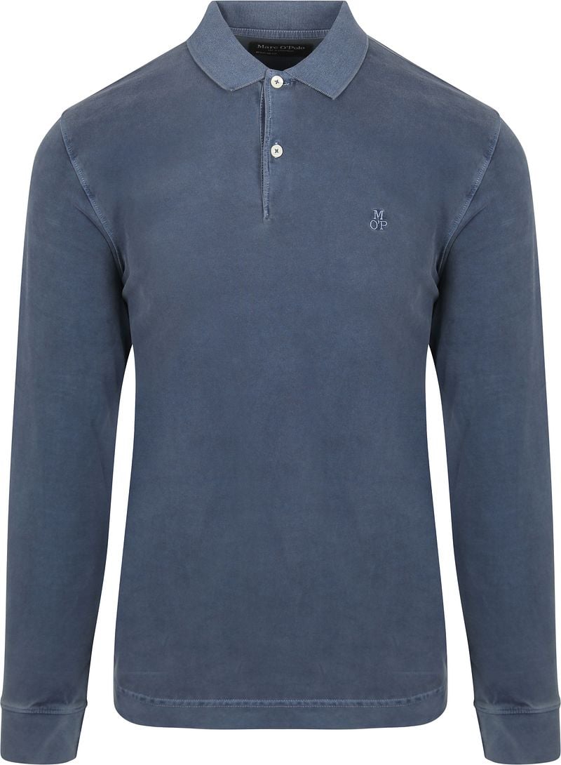 Marc O'Polo Longsleeve Poloshirt Donkerblauw