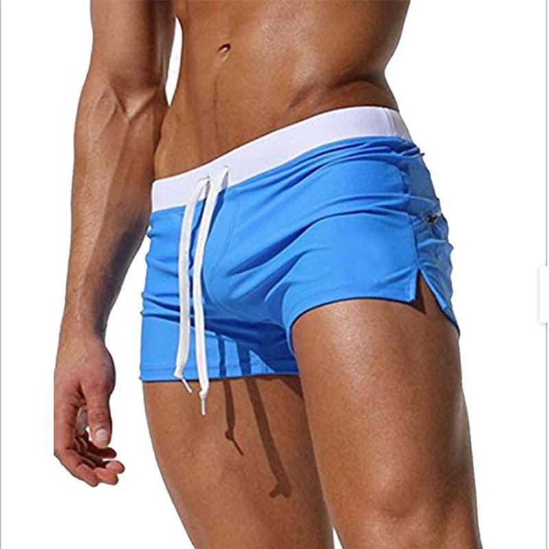 Smart Good Heren badmode zwembroek sportkleding sexy korte strandbroek mode XL blauw