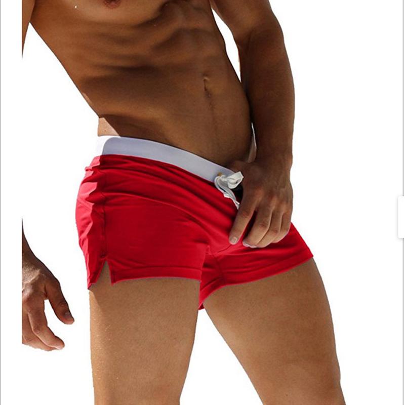 Smart Good Heren badmode zwembroek sportkleding sexy korte strandbroek mode L rood