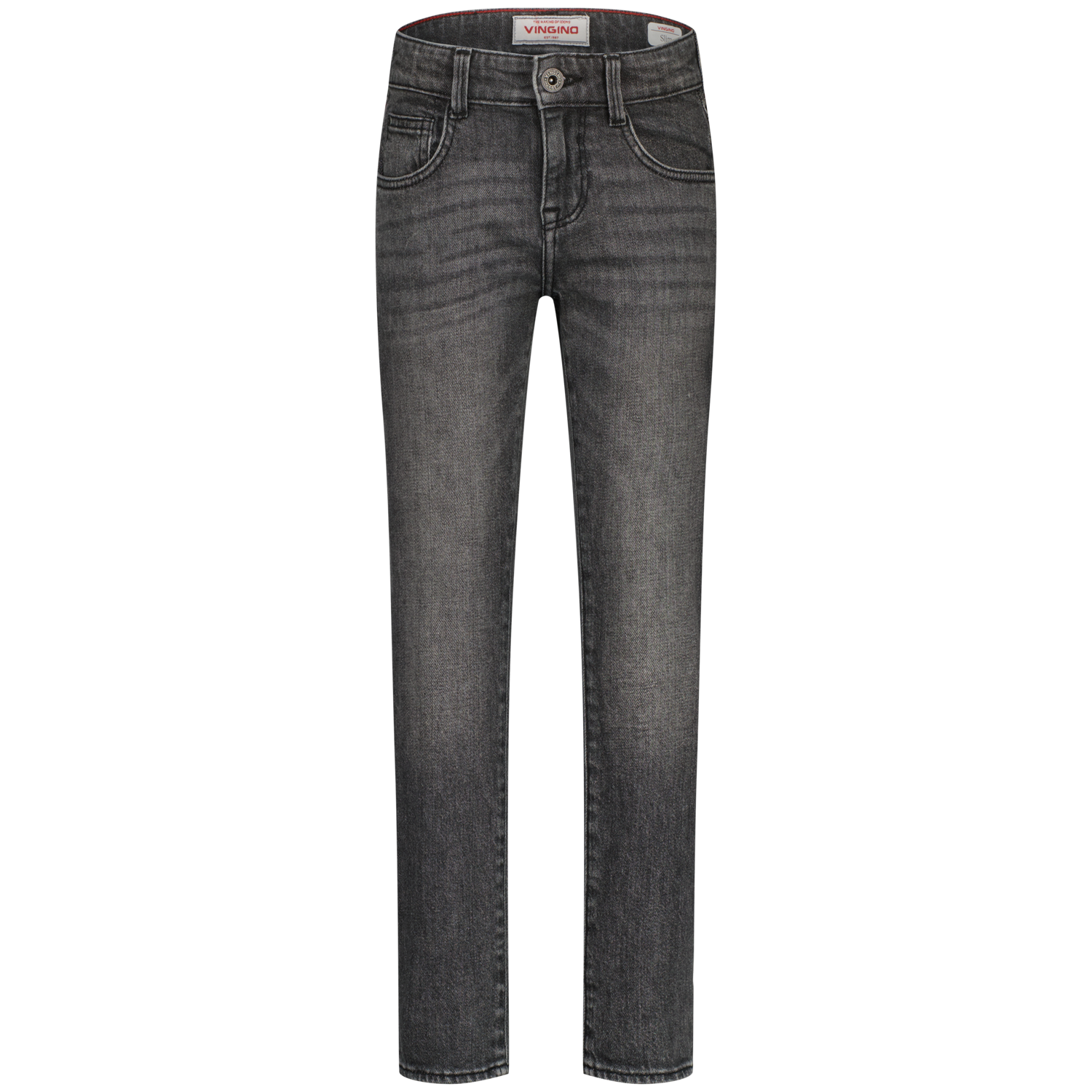 Vingino winter jeansbroek jongens - donker grijs - Darron - slim fit