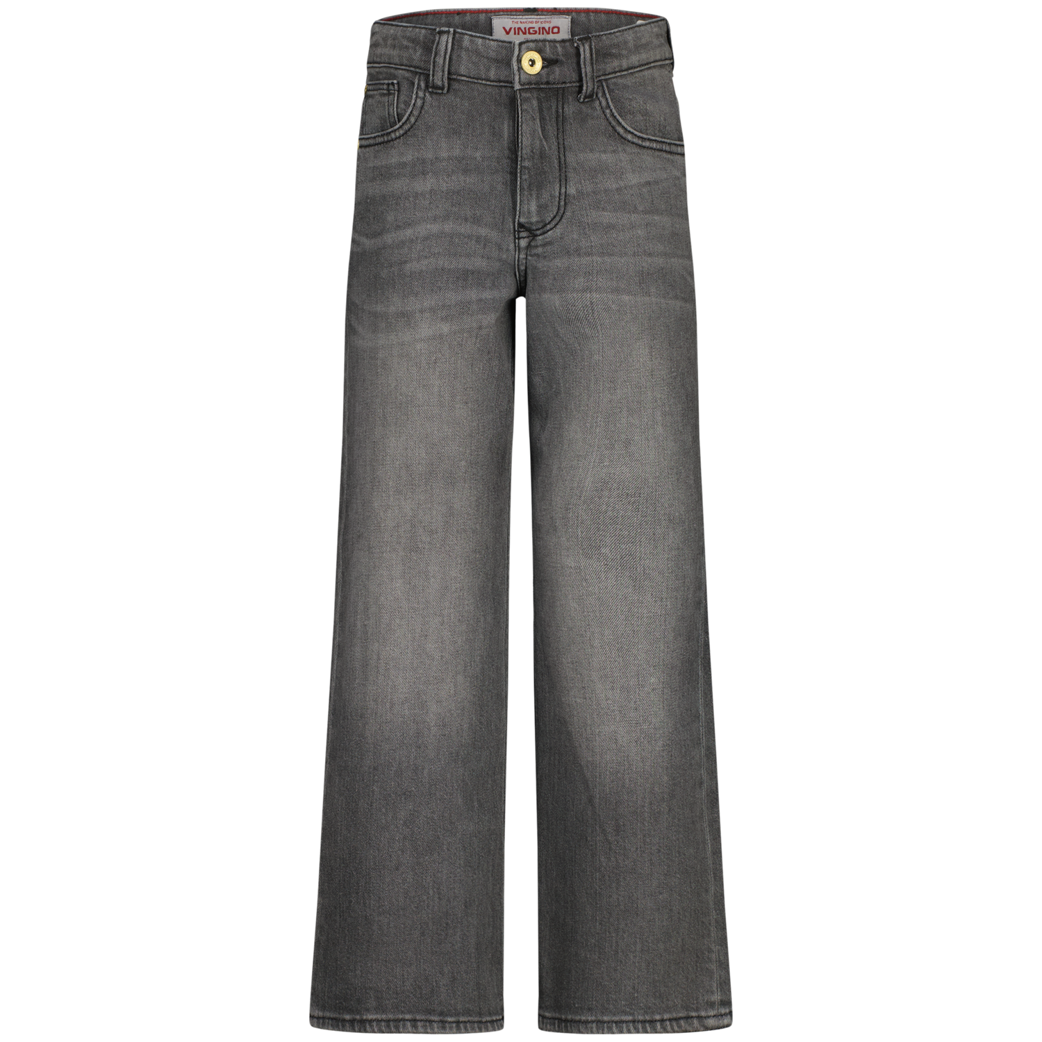 Vingino winter jeansbroek meisjes - zwart - Carlice - extra wide leg fit
