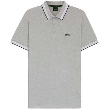 Boss Polo Shirt Korte Mouw  Paddy Piqué Polo Shirt Silver Grey