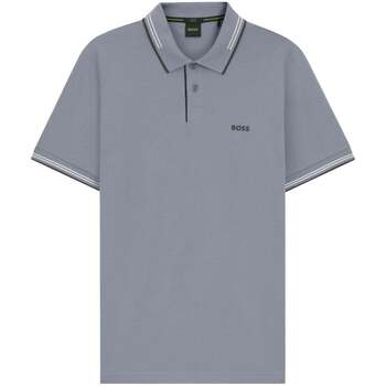 Boss Polo Shirt Korte Mouw  Slim Fit Paul Polo Shirt Dark Grey/White