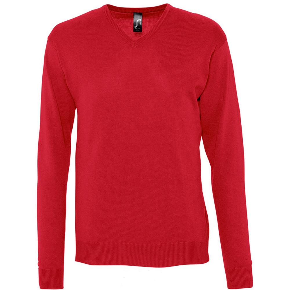 SOLS Heren Galaxy V-hals trui XXL rood