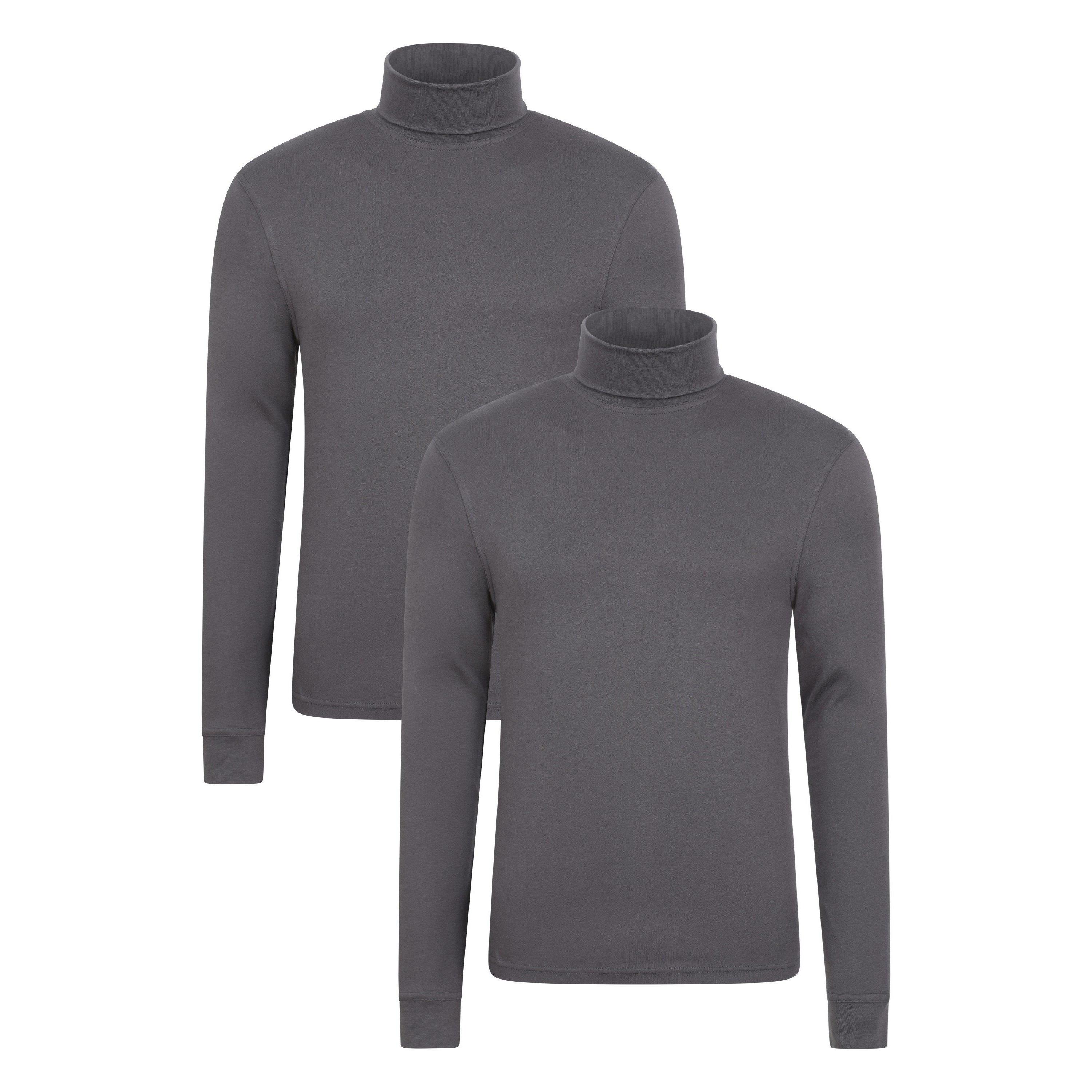 Pertemba FR - Apparel Mountain Warehouse Heren Meribel thermische top (Pak van 2) XS houtskool