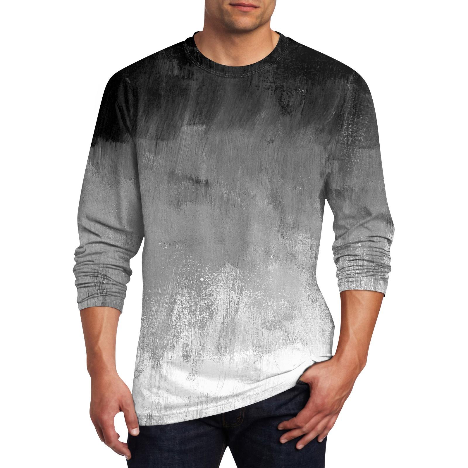 Constantine Heren T-shirt O-hals Kleding Kleding Buiten Lange Mouw Print Modeontwerper Vintage XXXXL zwart