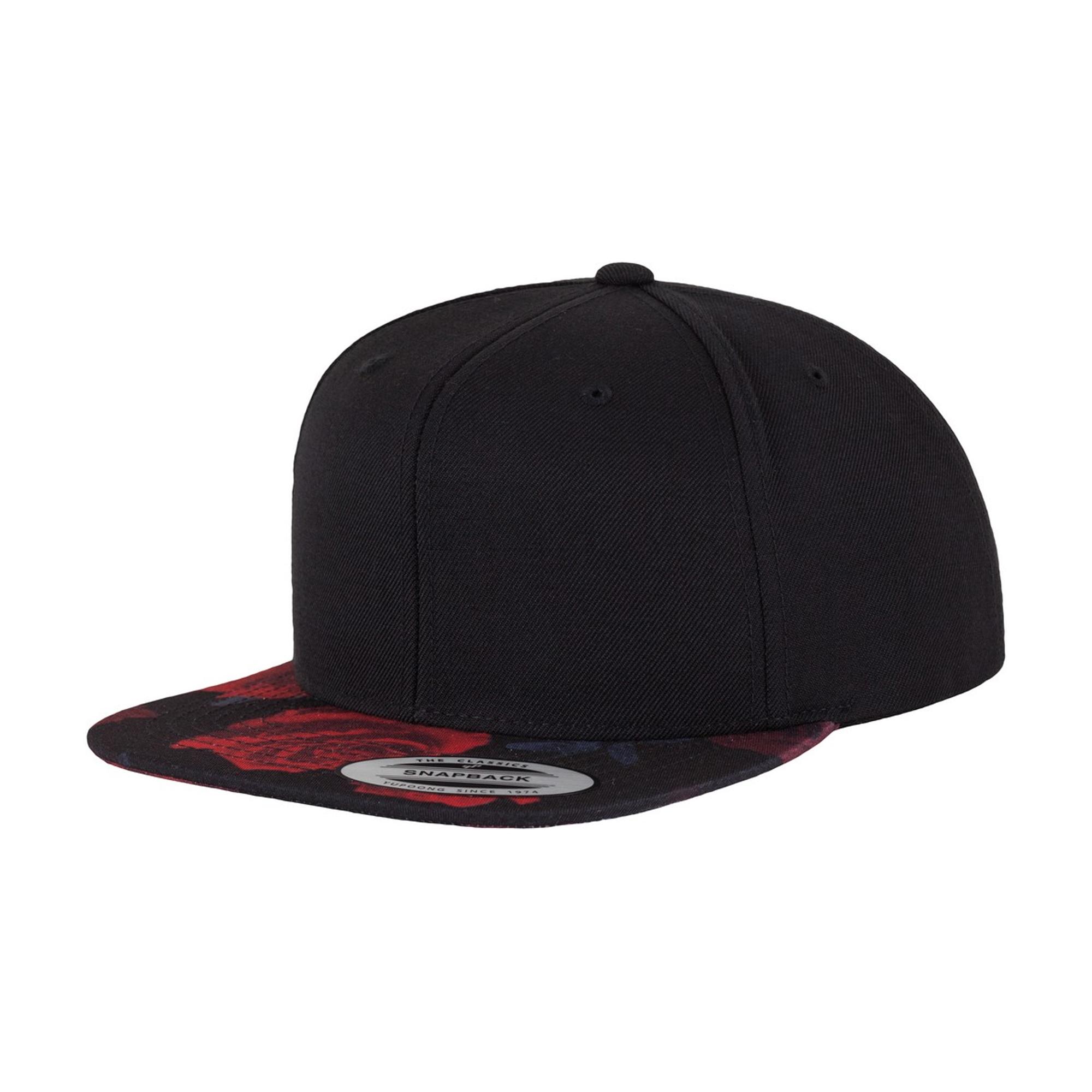 Flexfit by Yupoong Unisex-snapback-pet met rozenprint One Size