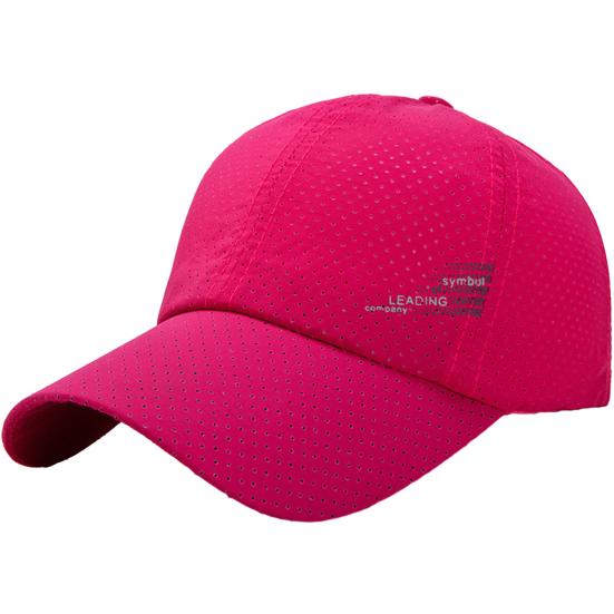 Wanderlust Wares Honkbalhoed Unisex sneldrogende golfvishoed Ademend gaas Verstelbare heren Dames Letterontwerp Zomerzonbeschermingshoed buiten rozerode kleur