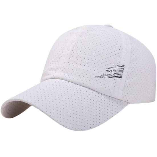 Wanderlust Wares Honkbalhoed Unisex sneldrogende golfvishoed Ademend gaas Verstelbare heren Dames Letterontwerp Zomerzonbeschermingshoed buiten wit