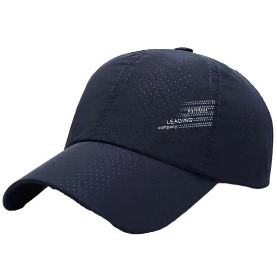 Wanderlust Wares Honkbalhoed Unisex sneldrogende golfvishoed Ademend gaas Verstelbare heren Dames Letterontwerp Zomerzonbeschermingshoed buiten marineblauwe kleur