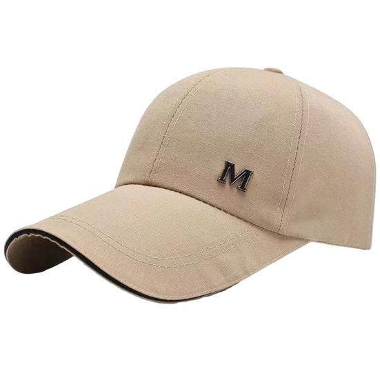 Wanderlust Wares Baseballpet Verstelbare Verlengde Rand M Letter Decoratie Zonbescherming Sporthoed Zomer Sportbenodigdheden kaki