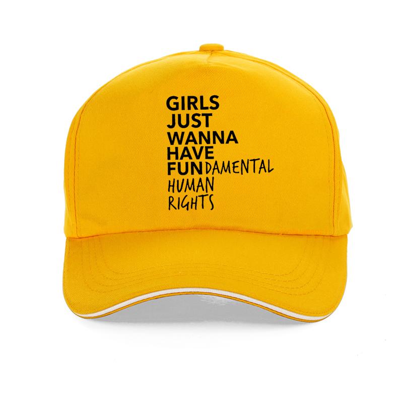 Kiki Cap Feministisch feminisme Baseballpet Meisjes willen gewoon een fundamentele mensenrechtenbriefprinthoed Vrouwen Zomerzon snapback-hoeden