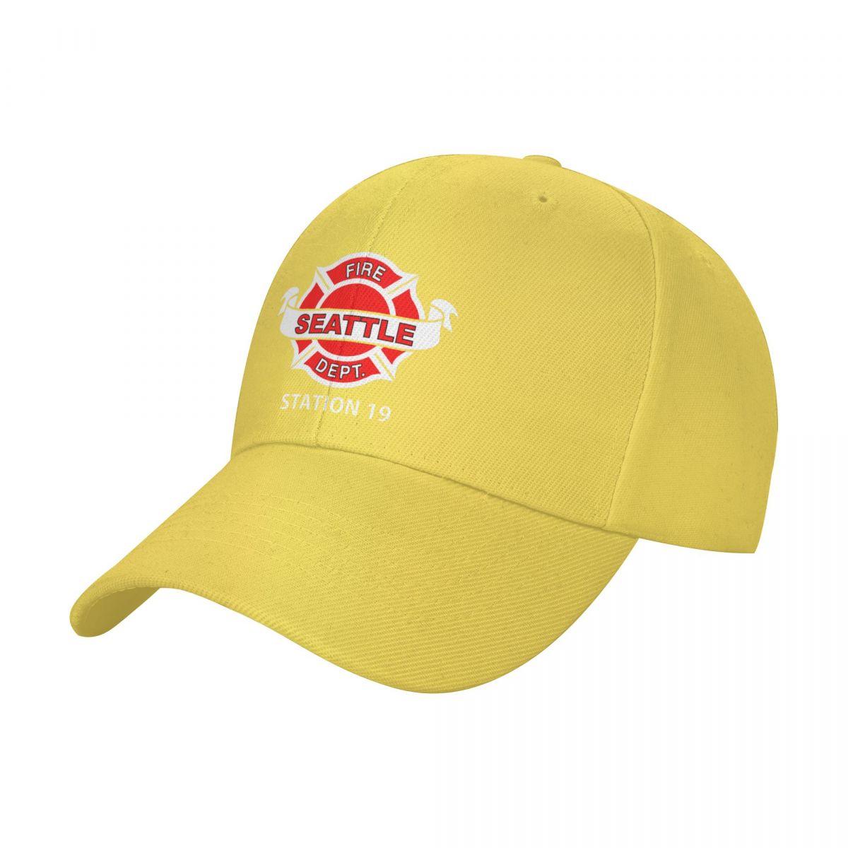 91510107MAC1P63Q47 Station 19 Crew Duty Seattle Fire Baseball Cap voor unisex en dames Mode Snapback Hoed Hip Hop Caps Zomervizieren Zonnekap One Size