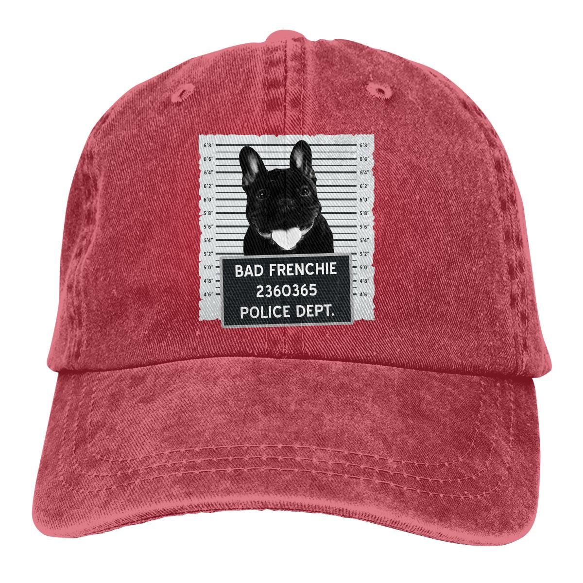 91421224MABNCF2A91 Gewassen Unisex's Baseball Cap Frenchie Mug Shot Trucker Snapback Caps Papa Hoed Franse Bulldog Pet Dog Lover Golf Hoeden One Size