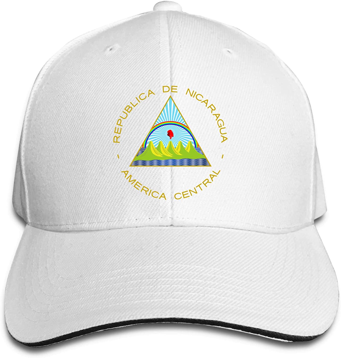 Alice cap Nicaragua National Boutique Baseball Cap Unisex Verstelbare Hip Hop Klassieke Amerikaanse Stijl Snapback Hoeden Zwart One Size