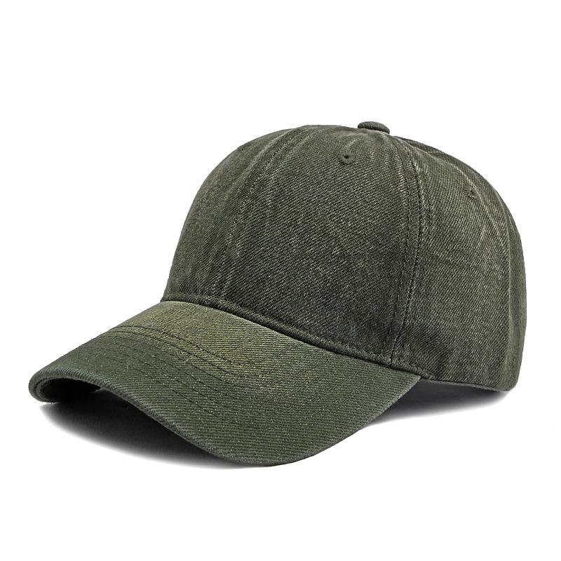ONIHUA Denim Hoed Heren Dames Lente Zomer Lichtbord Baseball Cap Peak Cap groen