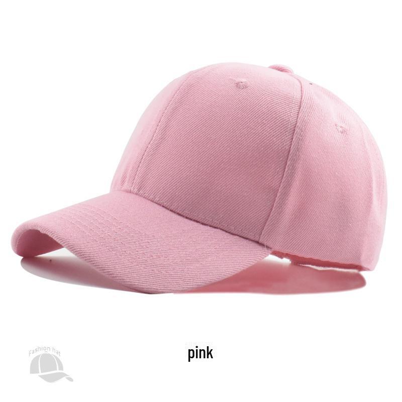 CrossCart Koreaanse unisex effen geborduurde baseballpet - Bescherming tegen de zon Adjustable (55-59CM) roze