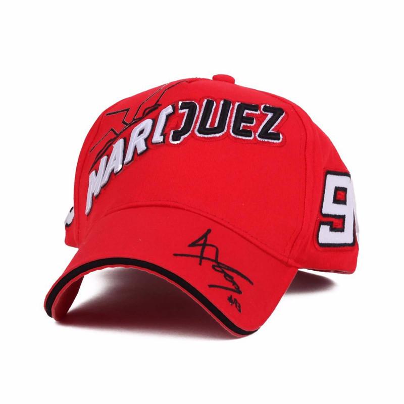 Moto Cap Outdoor Sport Mode Borduren voor Marquez 93 Logo Baseball Cap Motorsport Hoed Unisex Dames Zonbescherming Golfvissen