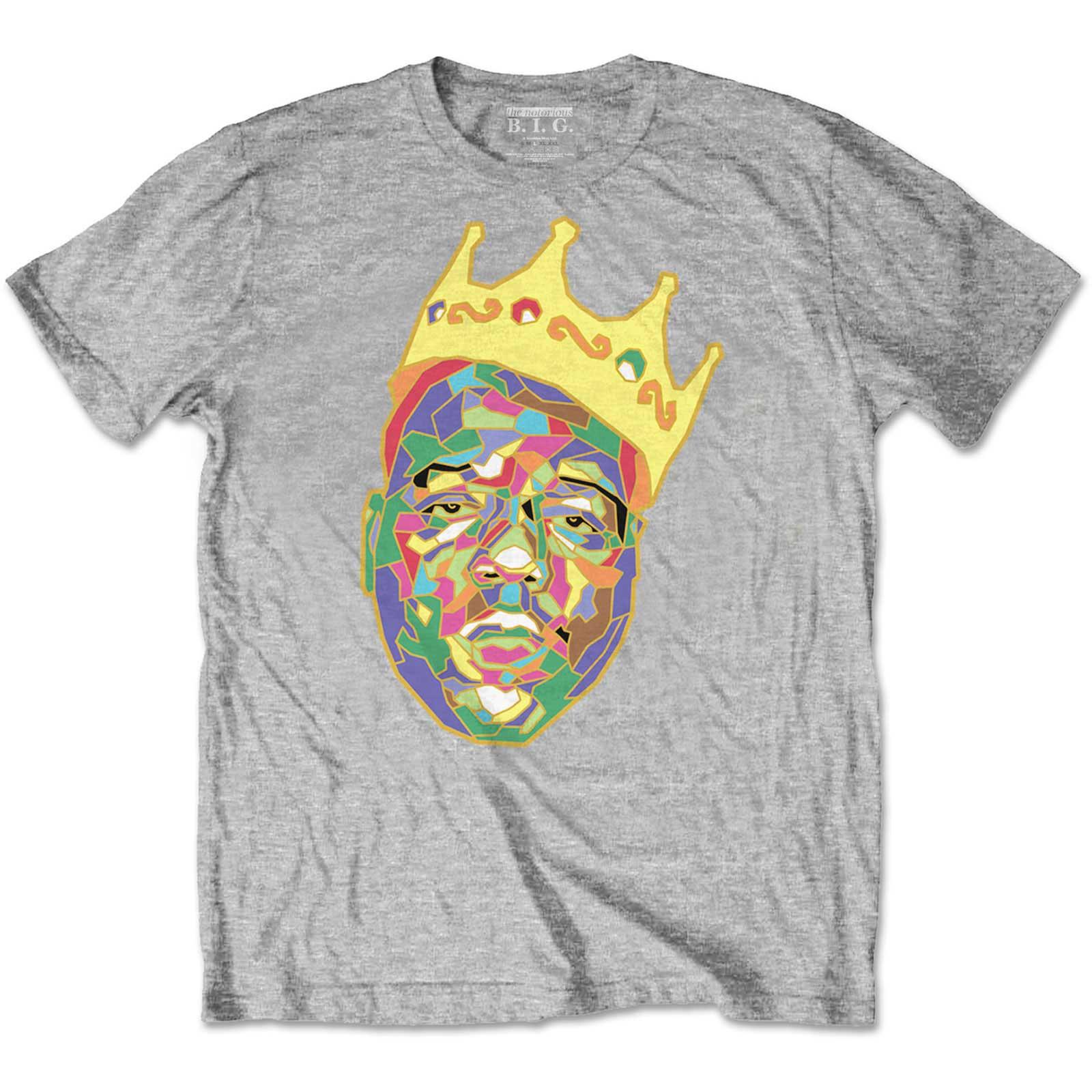 Notorious B.I.G. Beruchte B.I.G.. Kinder/Kids Crown T-shirt 3-4 Years grijs