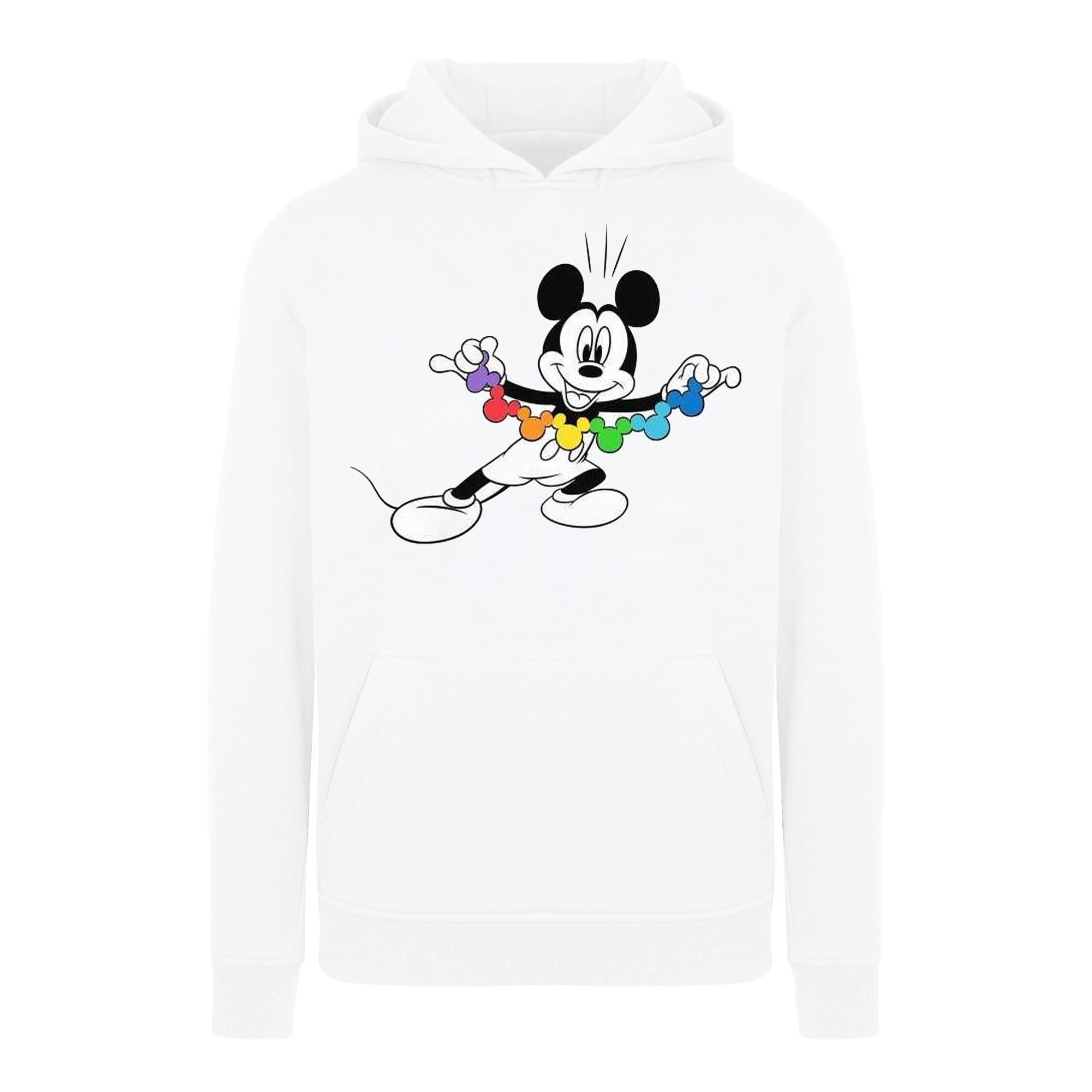 Disney Mickey Mouse-hoodie met regenboogketting voor meisjes 7-8 Years wit