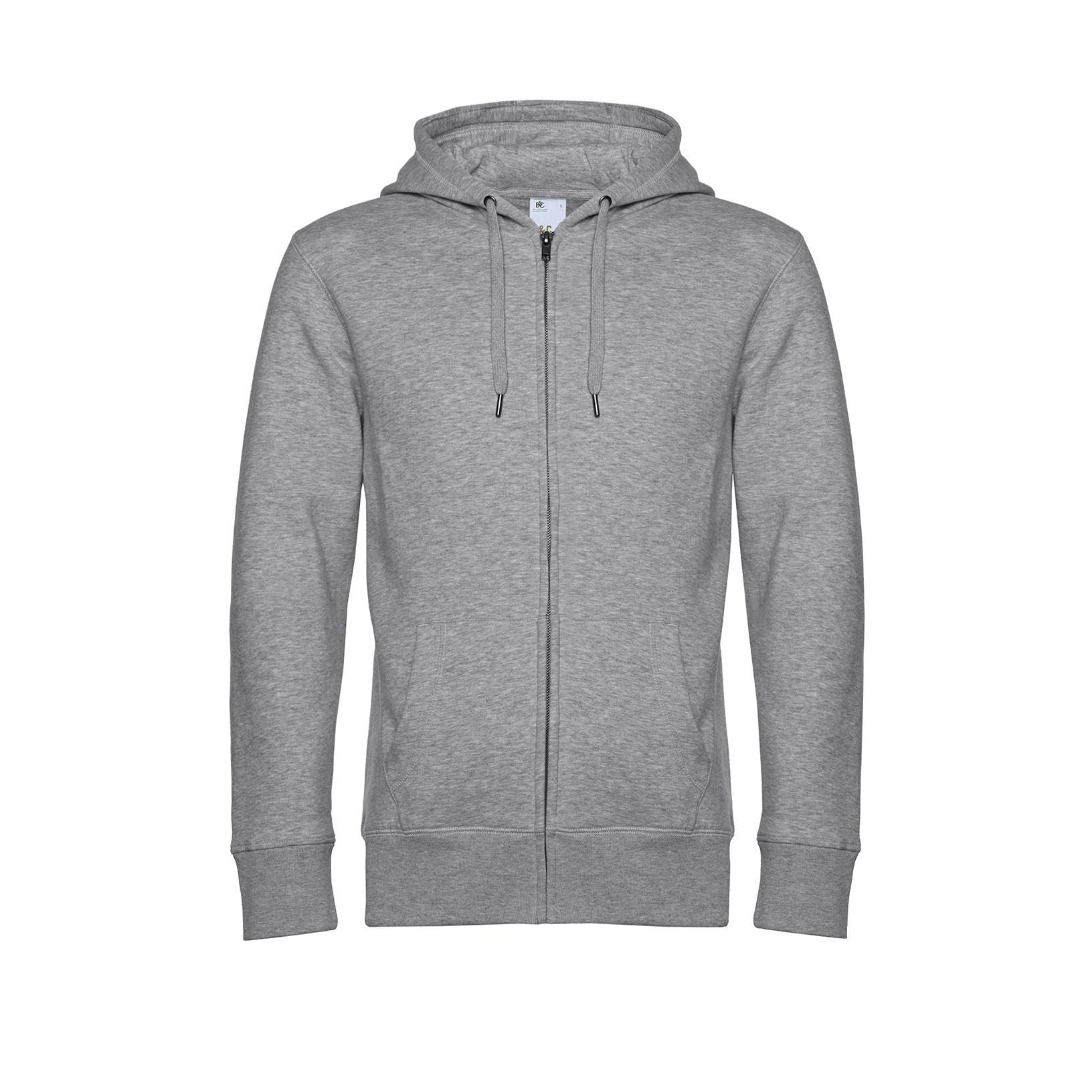 B&C Herensweater met capuchon en rits M