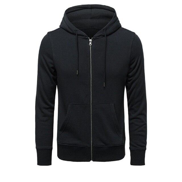 KING BILLION Hoge kwaliteit Mode Zip Hoodies Heren Retro Harajuku Effen kleur Jas High Street Zip Up Hoodie Casual Losse Sweatshirt Kleding US M zwart