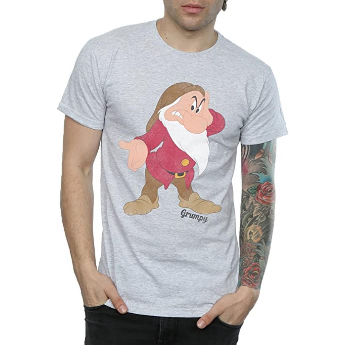 Pertemba FR - Apparel Sneeuwwitje en de zeven dwergen Heren klassiek Grumpy Heather T-shirt XL