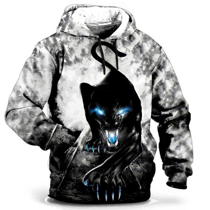 ETST 07 Sweatshirt met capuchon voor heren met capuchon Wolf Grafische T-shirt 3D Print Trui Oversized herenkleding Tops Mannelijke herfst streetwear XL