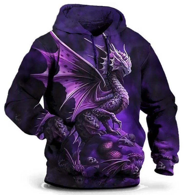 ETST 07 Sweatshirt met capuchon voor heren met capuchon Wolf Grafische T-shirt 3D Print Trui Oversized herenkleding Tops Mannelijke herfst streetwear XL