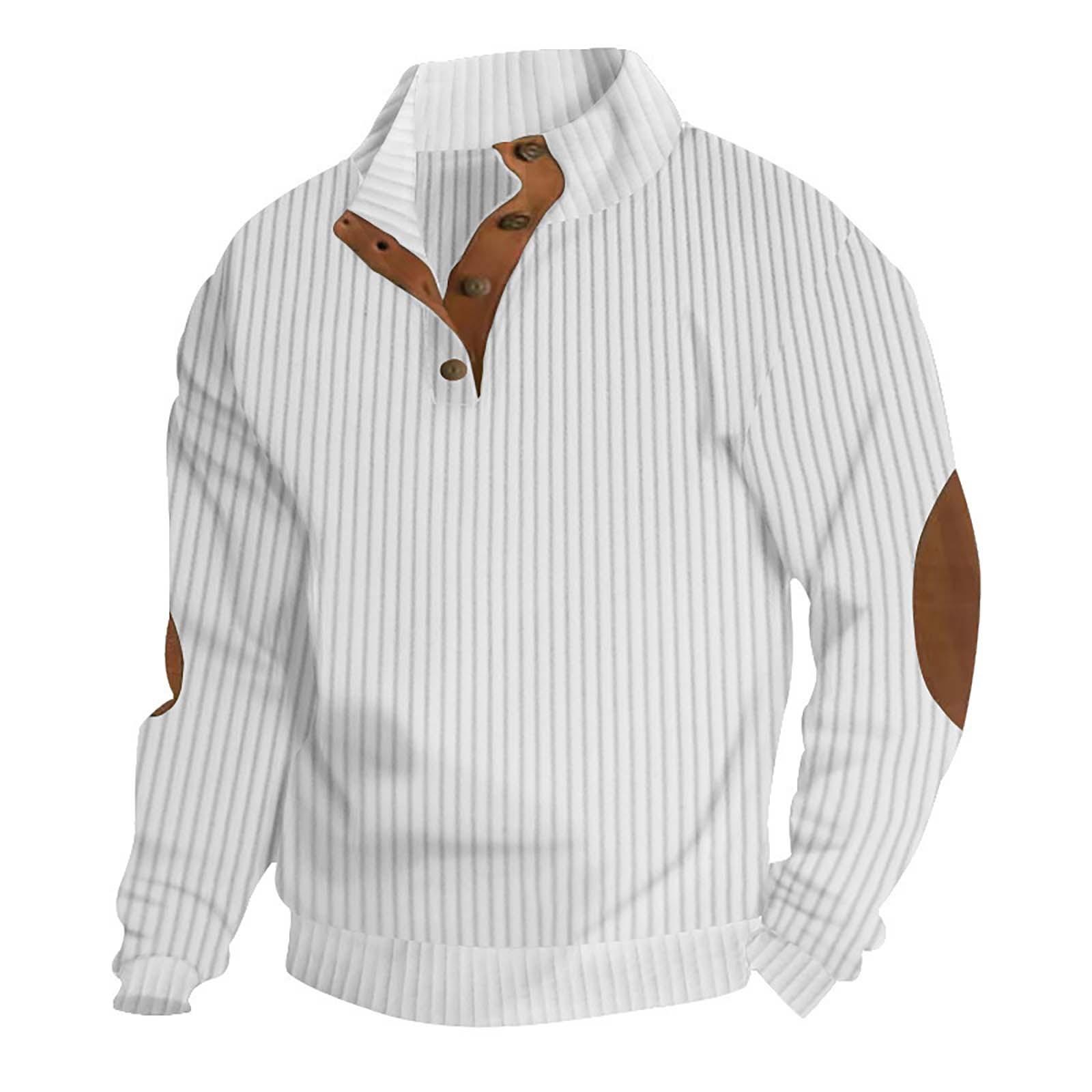 Sinking fish Lente en herfst herensweatshirt met staande kraag is outdoor casual truien tops XL wit