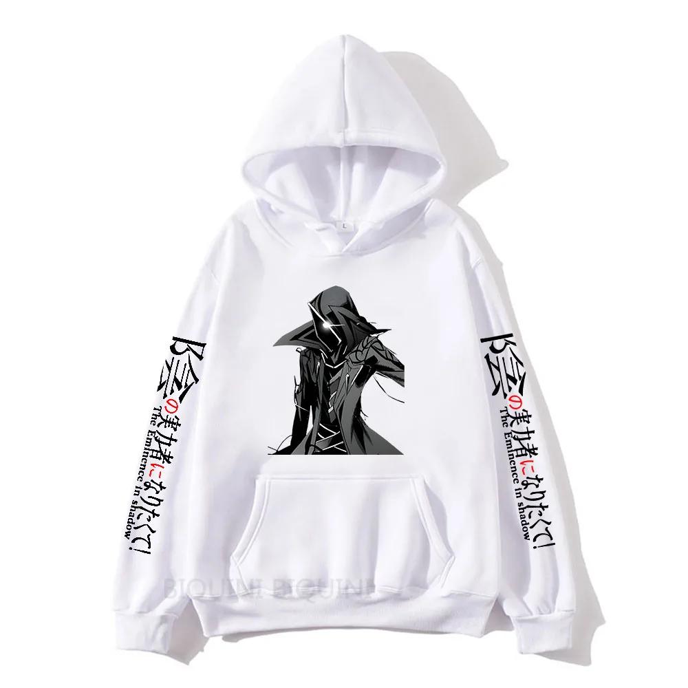Trendy discount De Eminentie In Schaduw Hoodies Cid Kagenou Anime Grafische Sweatshirts Kage No Jitsuryokusha Ni Naritakute Truien Heren Hoodie M wit