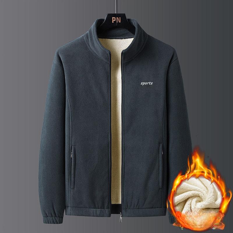 JOHO - CarGear Herfst/Winter Polar Fleece Top voor Losse en Dikke Fleece Jas Casual en Warme Fleece Jas Cardigan XL grijs