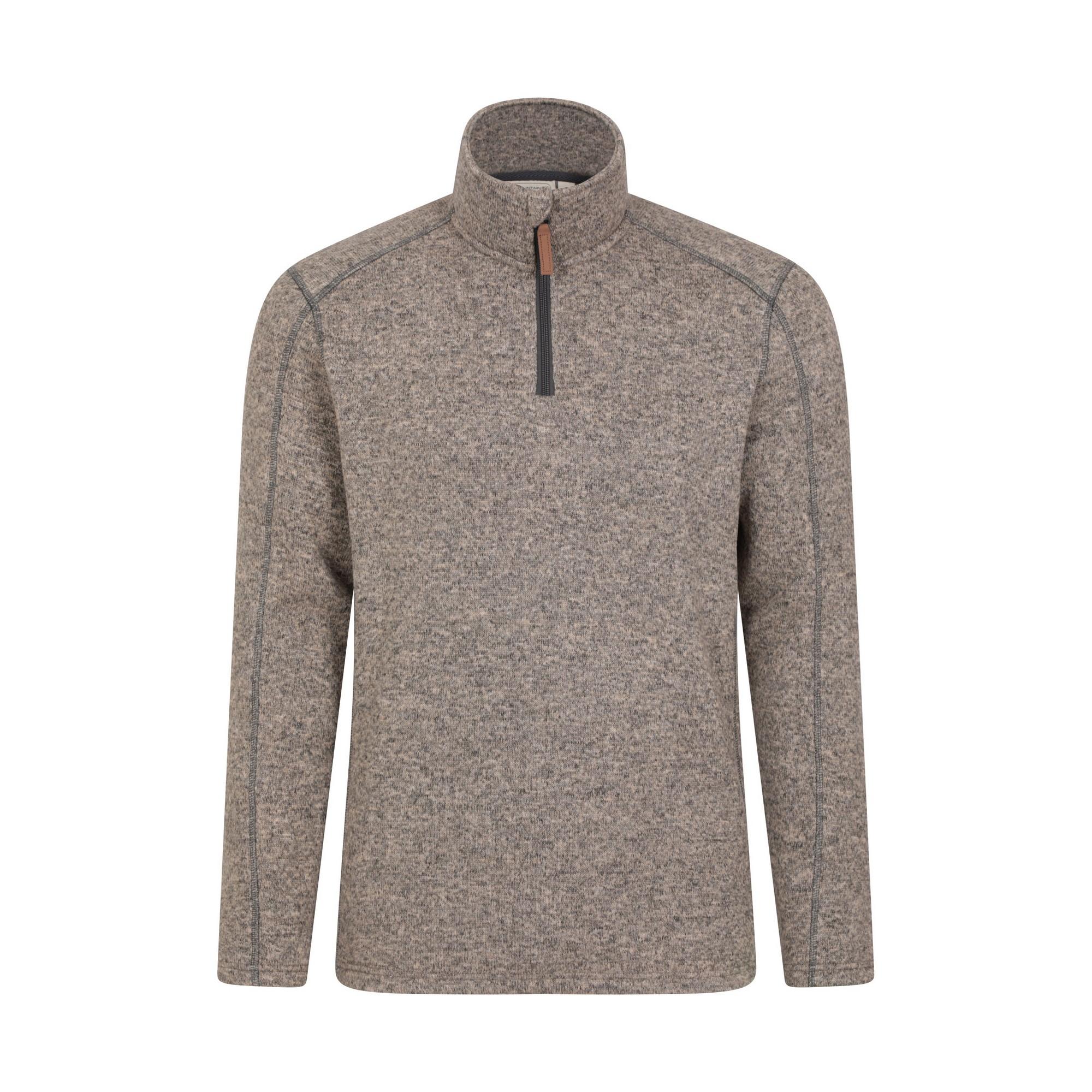 Pertemba FR - Apparel Mountain Warehouse Heren Idris II fleecetop met halve rits M beige