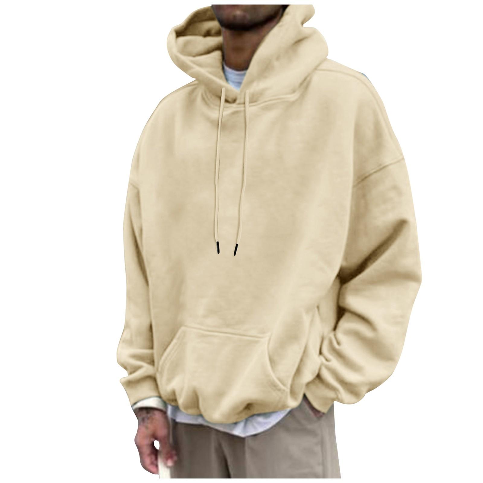 Explorer Outdoors Los casual sweatshirt met capuchon voor heren Effen los casual sweatshirt voor heren XXXL kaki