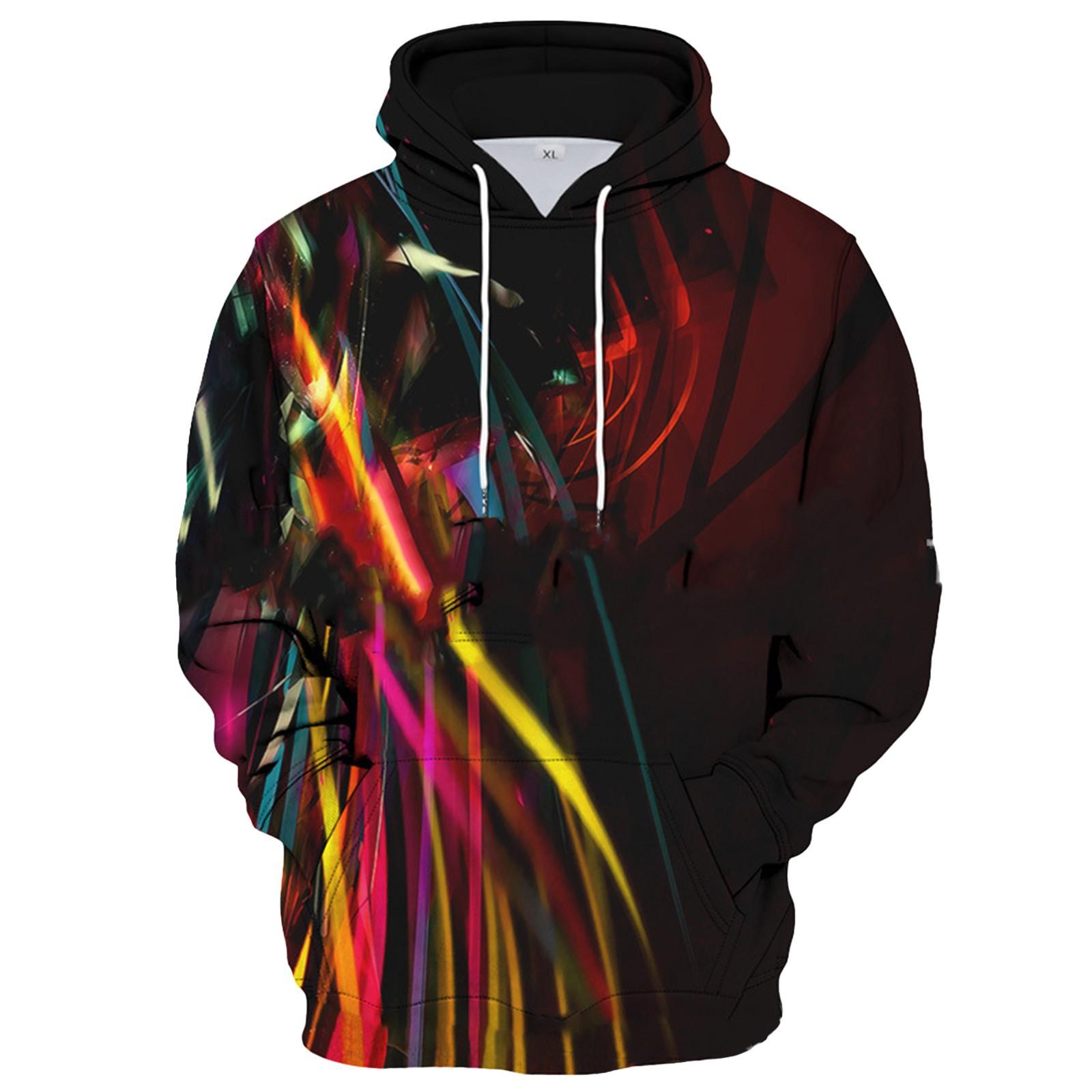ElongPaoXiao Los bedrukt sweatshirt met capuchon voor heren Casual mode-sportsweatshirt voor heren XXXXL