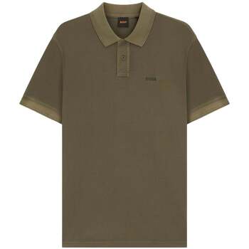 Boss Polo Shirt Korte Mouw  Prime Cotton Pique Polo Shirt Open Green