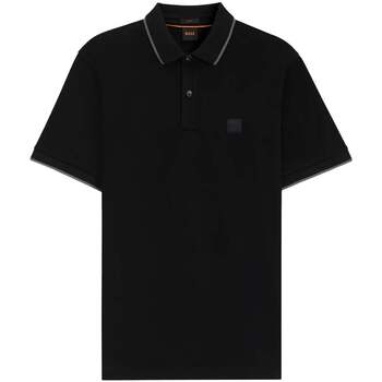 Boss Polo Shirt Korte Mouw  Slim Fit Passertip Polo Shirt Black