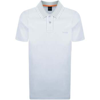 Boss Polo Shirt Korte Mouw  Relaxed Fit Oxford Piqué New Polo Shirt Light Pastel Grey