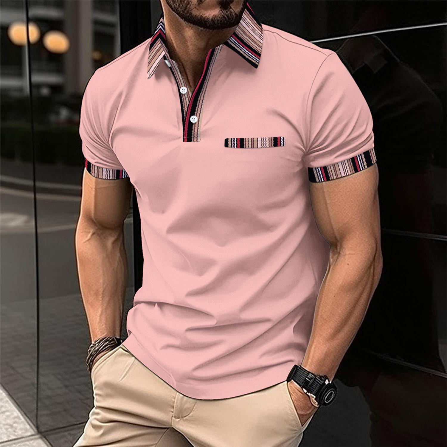 Fashion human Nieuwe zomer heren revers korte mouwen sport-POLOS shirt modieuze losse T-shirt tops XL