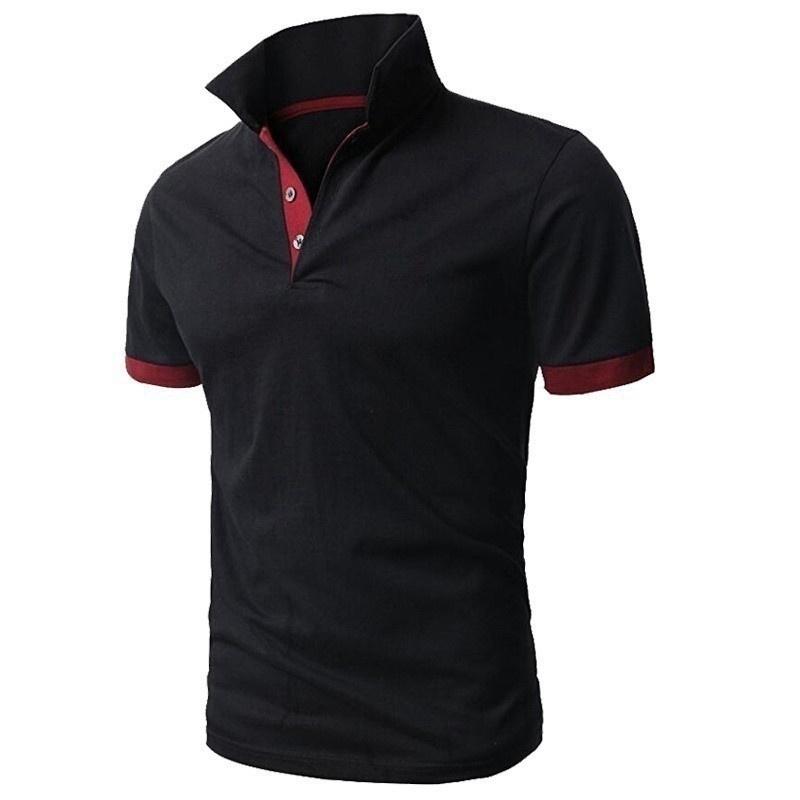 Top Suit Herengarderobe Mode Polo's Zomer Heren Slim Lapel Effen Kleur T-shirt XXXXXL