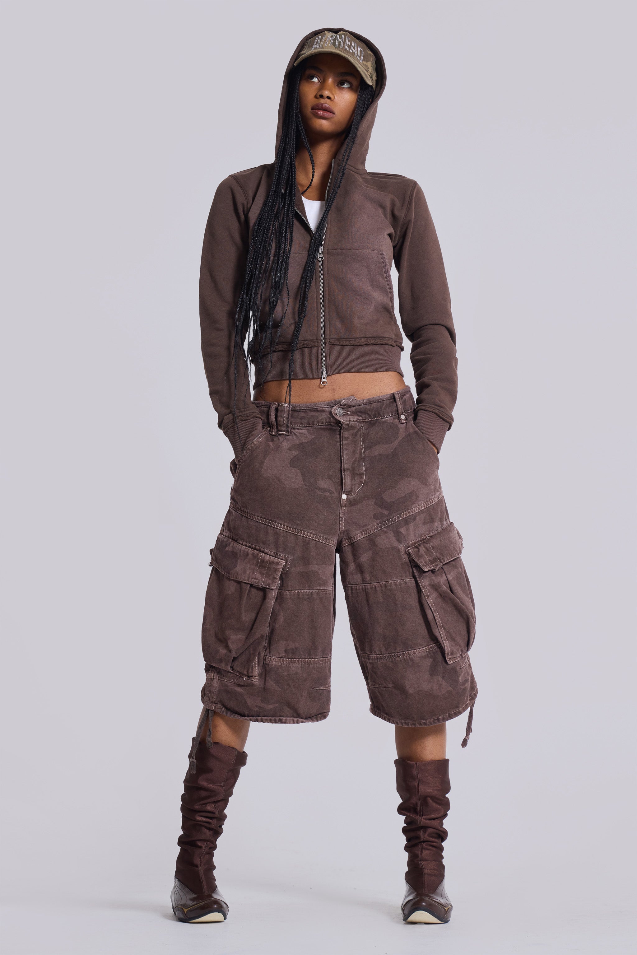 Jaded London Cadet Brown Camo Shorts