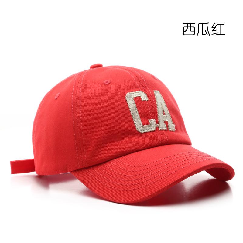 Hi Cap Mode Borduren Baseball Cap Zomer Outdoor Verstelbare Hip Hop Hoeden Bone Snapback Hoed adjustable watermeloen rode kleur