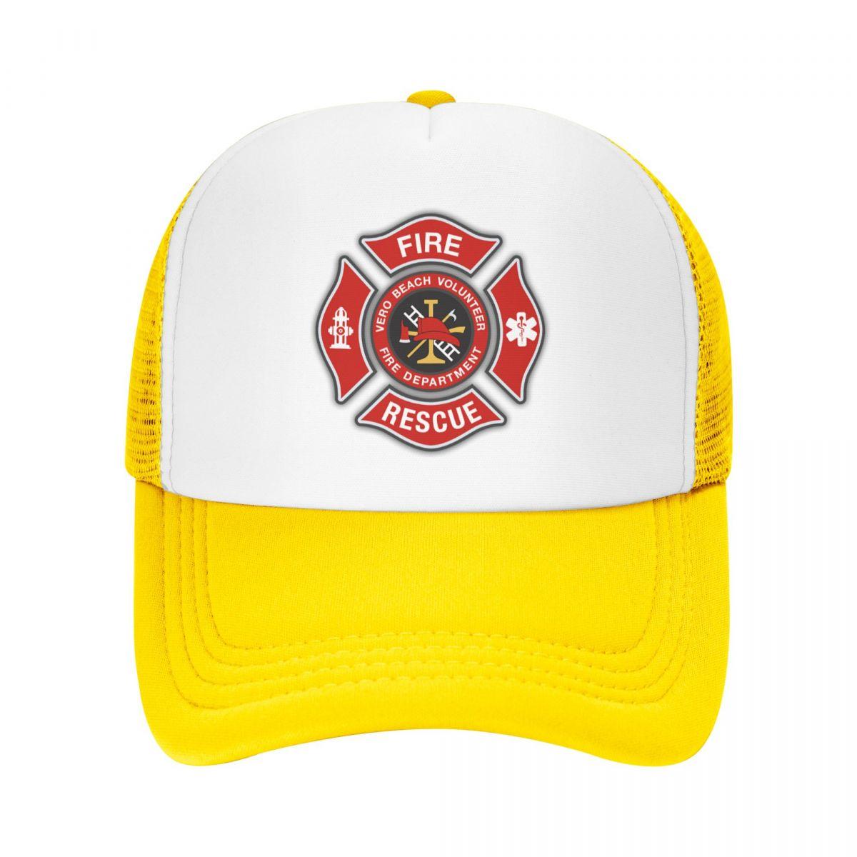 91530102MAC1PG27XM Mode Unisex Fire Rescue Brandweerman Trucker Hoed Volwassen Verstelbare Baseball Cap Unisex WoUnisex Outdoor Snapback Caps Trucker Hat