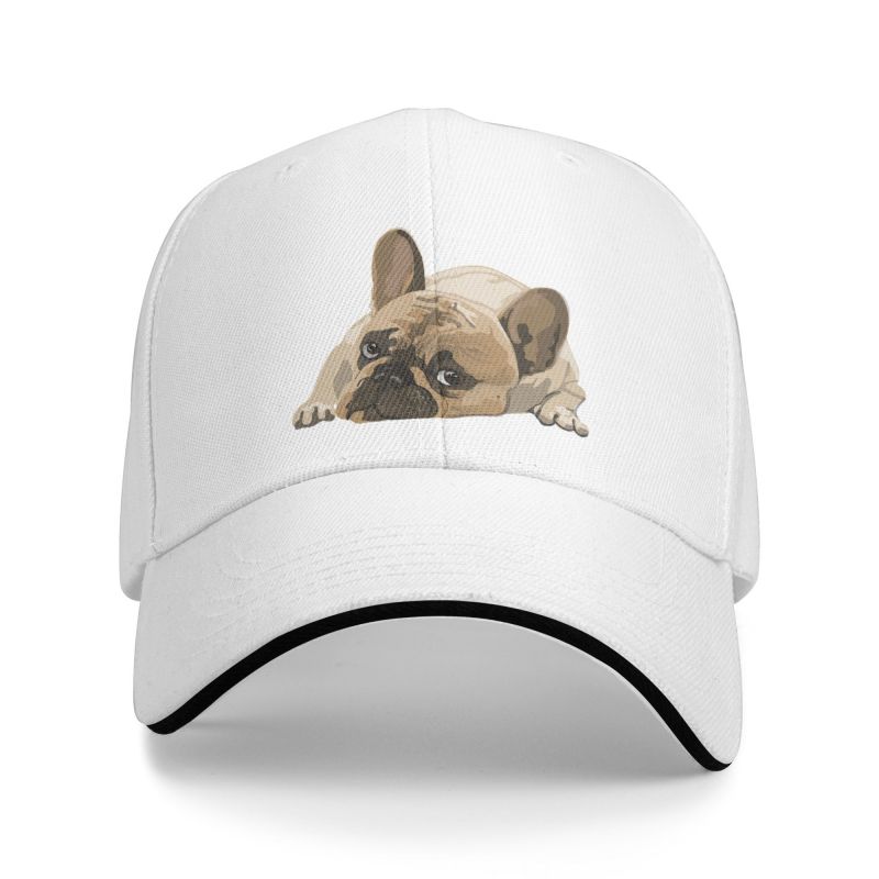 91440605MAC2A9PX9K Coole schattige Franse Bulldog-honkbalpet voor unisex vrouwen, gepersonaliseerde verstelbare volwassen vaderhoed buiten Baseball Cap